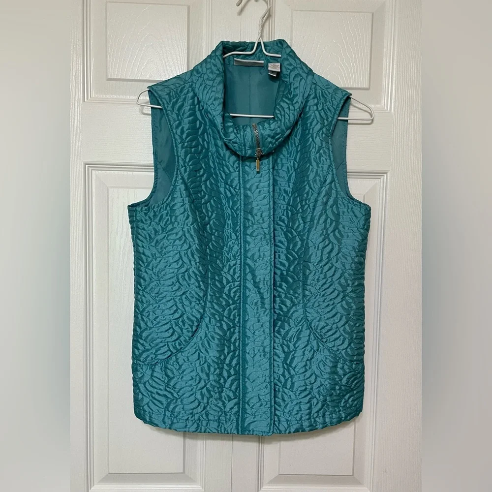 Chico's Teal Quilted Vest